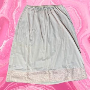 BEAUTIFUL baby pink lace slip skirt